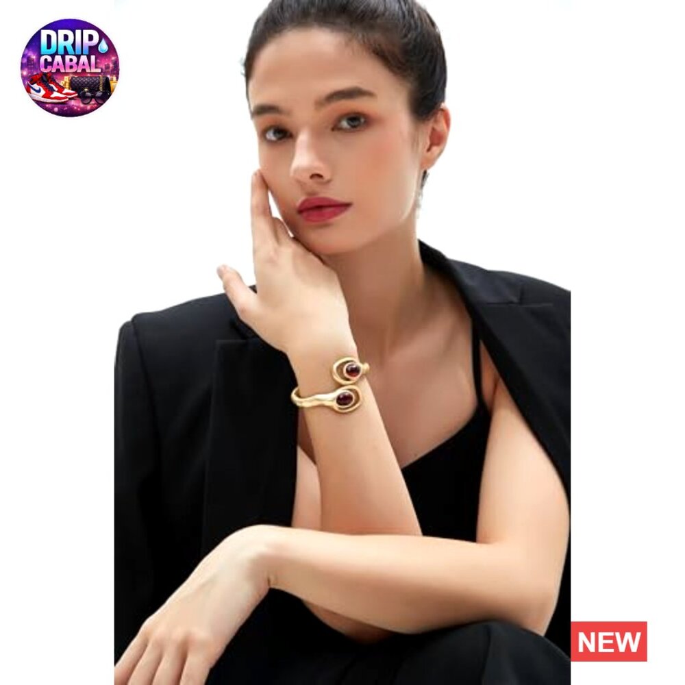 Chunky Cuff Bracelet Stackable Boho Statement Jew… - image 5